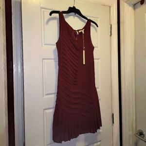 Lauren Conrad NWT Pleated Burgundy Dress